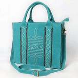 ADBGA607 Western Tote Bag-Genuine Leather with Hand-Stitched Detailing