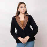 LC-ADBZ011 Genuine leather Women Blazer dress jacket