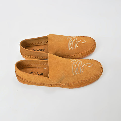 ADFT183 American Darling Embroidered Genuine Leather Western Moccasins Footwear