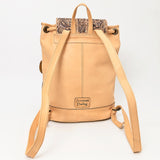 LC-ADBG1306 Hand Tooled Western Leather Backpack - Artisan Floral Cowhide Bag by American Darling