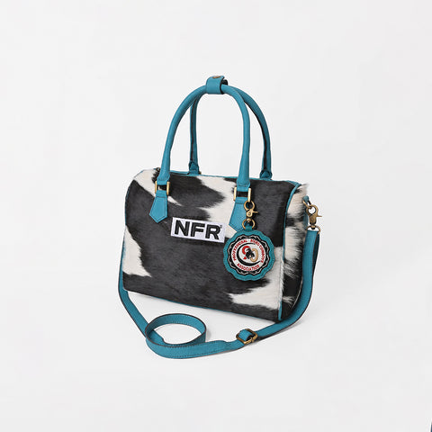 Official PRCA & NFR Licensed Collection-Hair-on-Hide & Genuine Leather Speedy Bag