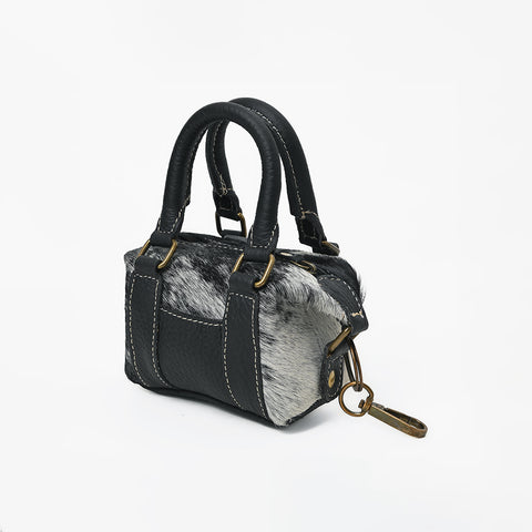 ADCHA132 American Darling Genuine Hair-On Mini Satchel Bag & Keychain Pouch