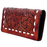 LC-ADBG488 Western Tooled Leather Clutch with Maribel Genuine Cowhide Crossbody Bag by American Darling