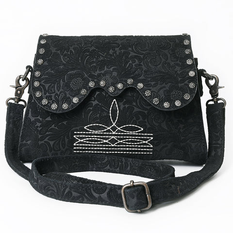 ADBG1797 American Darling Small Cross body Bag - Handcrafted Damascus Embossed Western Leather Purse