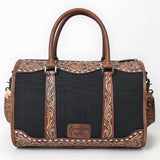 ADBG1765 Hand-Tooled Western Leather Duffel Bag Floral Cowhide Travel Satchel by American Darling