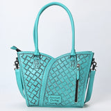 ADBG1473 Hand-Tooled Leather Tote Bag - Western Floral Dual Carry by American Darling