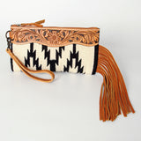 LC-ADBG344 Wristlet Genuine Western Leather Women Bag Paisley