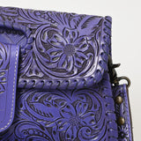 ADBG1134 Hand-Tooled Western Leather Crossbody Wallet-Genuine Cowhide Bag by American Darling
