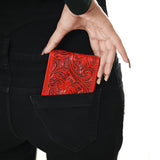 LC-ADBG1236I Hand-Tooled Leather Wallet - Western Floral Bifold Design