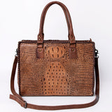 LC-ADBG235A Tote Crocodile Embosed Genuine Western Leather Bag