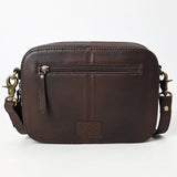 ADBGA599 Genuine Leather Floral Tooled Western Crossbody Bag-Handcrafted