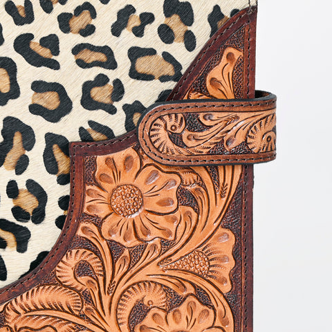 ADBG1040 American Darling Hair-on Cowhide & Floral Tooled Leather Western Portfolio