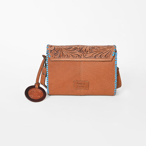 ADBGZ940 Clutch Hand Tooled Hair on Genuine Leather Women Bag