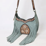 ADBGA419 Genuine Western Leather Crossbody Bag Hand Tooled Cowgirl Purse by American Darling