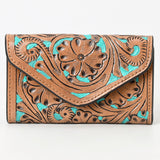 OHG161 Wallet  Hand Tooled Genuine Leather women bag western handbag purse