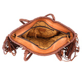 ADBGM422B Thunderbird Leather Hobo Bag with Fringe & Concho Accents - American Darling