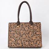 ADBGA583 Hand-Tooled Genuine Leather Western Tote Bag Structured Cowgirl Work & Travel Purse