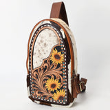 ADBGA592 Hand-Tooled Cowhide Sling Bag-Western Genuine Leather Crossbody for Women