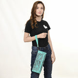 LC-ADBG1106 Western Floral Tooled Leather Wallet-Handcrafted Genuine Cowhide by American Darling