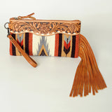 LC-ADBG344 Wristlet Genuine Western Leather Women Bag Paisley