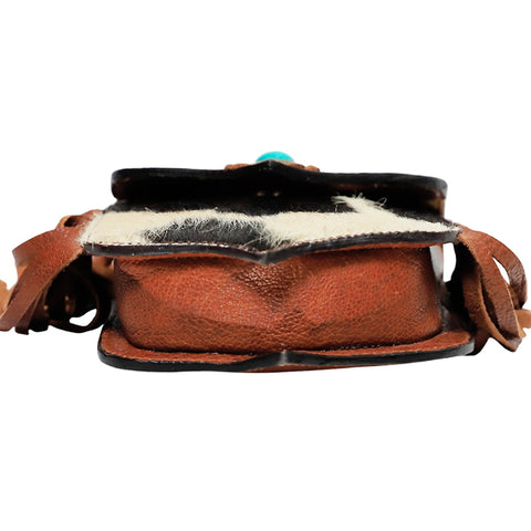 ADBGZ944 Crossbody Hand Tooled Hair on Genuine Leather Women Bag