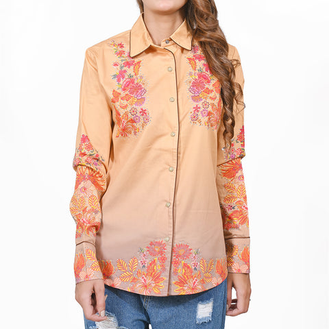 ADSH096 American Darling Satin Cotton Crystal Embellished Western Shirt