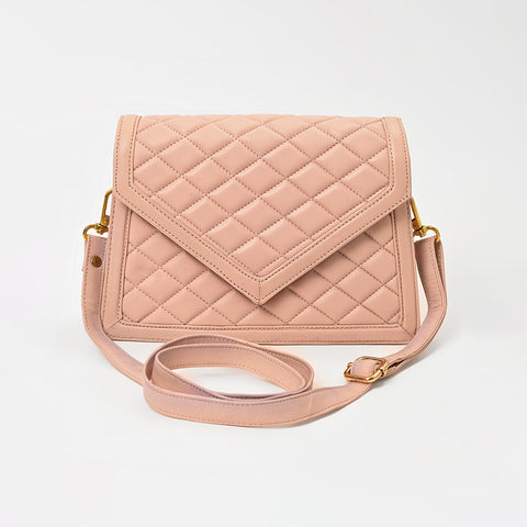 NMBGM191 Never Mind Quilted Leather Envelope Crossbody Bag