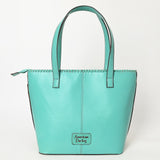 ADBGZ789 Hand-Tooled Leather Tote Bag - Western Floral Design