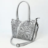 ADBG1473 Hand-Tooled Leather Tote Bag - Western Floral Dual Carry by American Darling