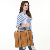 ADBGA605 Western Genuine Leather Tote Bag-Handcrafted Women's Shoulder Purse