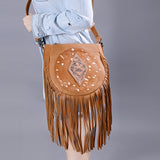 LC-ADBG1062 Hair on Messenger Genuine Western Leather Women Bag