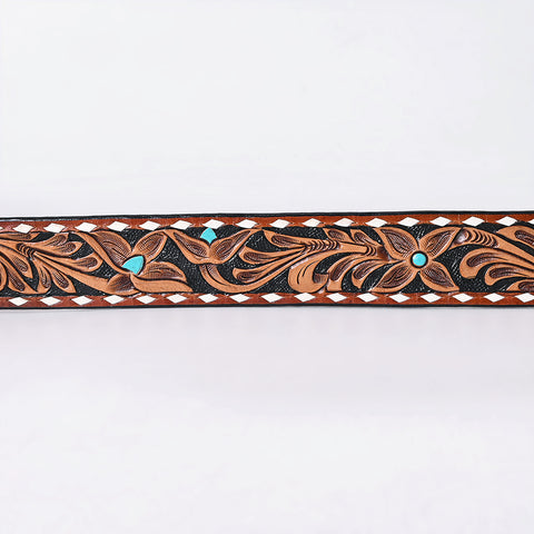 ADBLF342 Beautifully Floral Hand Tooled Genuine American Leather Belt Men and Women