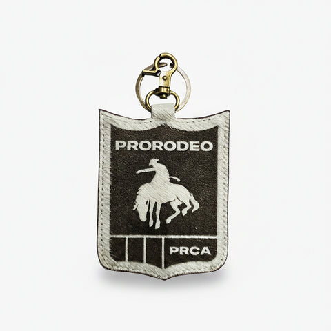 Official PRCA & NFR Licensed Collection-Genuine Hair-on Bucking Horse Leather Charm
