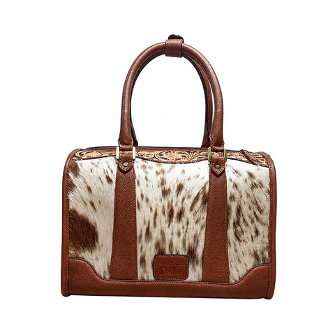 Official PRCA & NFR Licensed Collection-Genuine Hair-on & Hand-Tooled Leather Speedy Bag