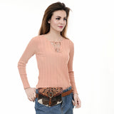 ADBGA572 Tooled Leather & Cowhide Belt Bag Western Waist Bag with Buckle Detail