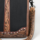 ADBG1765 Hand-Tooled Western Leather Duffel Bag Floral Cowhide Travel Satchel by American Darling
