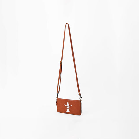 Frontier Rodeo Genuine Leather White Embroidered organizer Bag