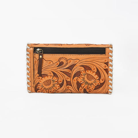 KBG316 American Darling Hand Tooled Western Floral Buckstitch Wallet
