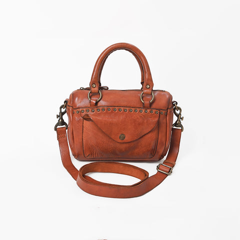 SWC483 Caventina - Leather Riveted Tote Bag