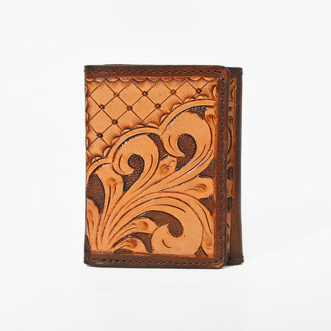 BEBGM167-Western Leather Trifold Wallet
